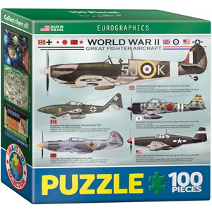 Eurographics (8104-0559) - "WWII Great Fighter Aircraft" - 100 piezas