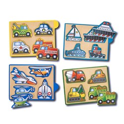 Melissa and Doug (4791) - "Vehicles" - 4 piezas