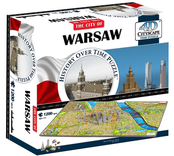 4D Cityscape (40064) - "Warsaw, Poland" - 1200 piezas