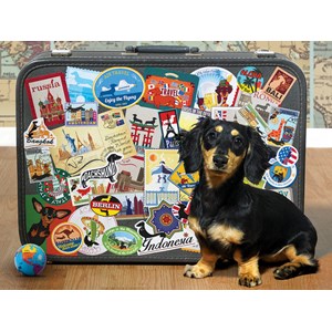 Cobble Hill (52107) - "Dachshund 'Round the World" - 500 piezas