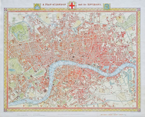 Piatnik (542442) - "London Map, 1831" - 1000 piezas