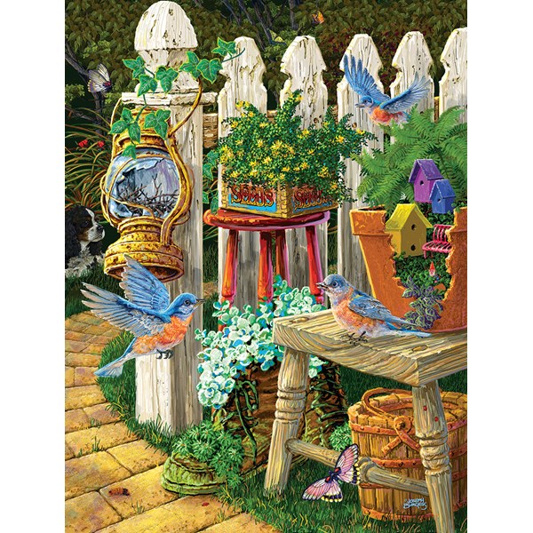 SunsOut (38753) - Joseph Burgess: "Summer Bluebirds" - 300 piezas