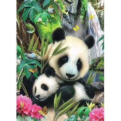 Ravensburger (09608) - Howard Robinson: "Panda Family" - 60 piezas