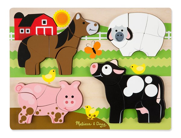 Melissa and Doug (1891) - "Jumbo Farm" - 5 piezas