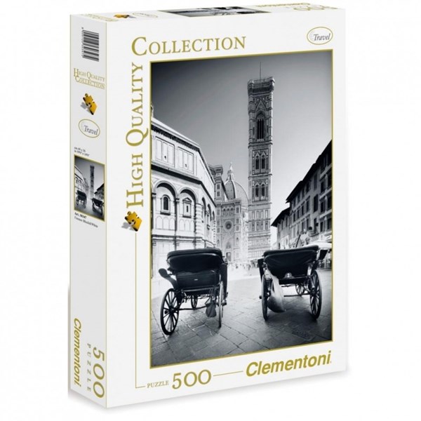 Clementoni (30347) - "Firenze Black & White" - 500 piezas
