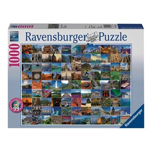 Ravensburger (19371) - "99 Beautiful Places on Earth" - 1000 piezas