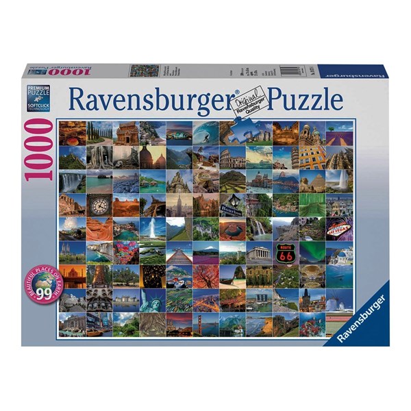 Ravensburger (19371) - "99 Beautiful Places on Earth" - 1000 piezas