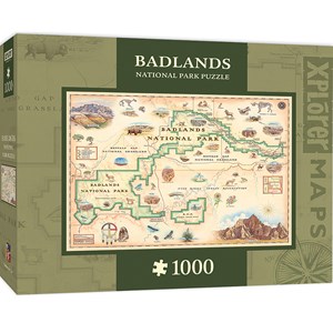 MasterPieces (71764) - "Badlands Map" - 1000 piezas