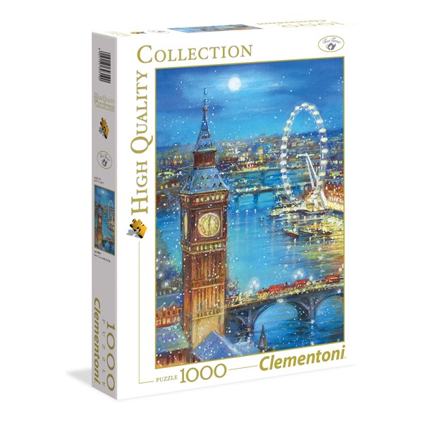 Clementoni (39319) - "Snow Flakes on Big Ben" - 1000 piezas