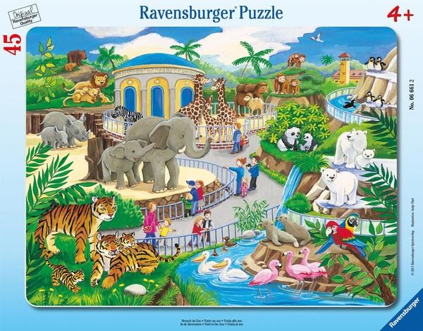 Ravensburger (06661) - "Visit to the Zoo" - 45 piezas