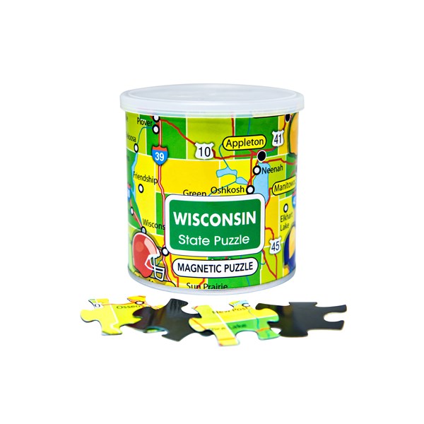 Geo Toys (GEO 248) - "City Magnetic Puzzle Wisconsin" - 100 piezas