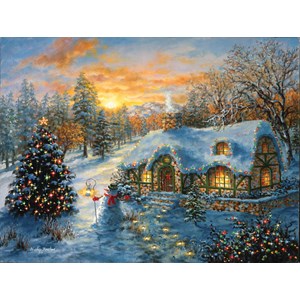 SunsOut (19224) - Nicky Boehme: "Christmas Cottage" - 500 piezas