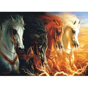 SunsOut (68420) - Sharlene Lindskog-Osorio: "Four Horses of the Apocalypse" - 1500 piezas
