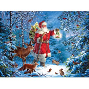 SunsOut (59770) - Liz Goodrick-Dillon: "Wilderness Santa" - 1000 piezas
