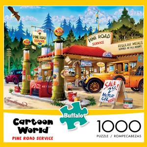 Buffalo Games (11525) - "Pine Road Service (Cartoon World)" - 1000 piezas