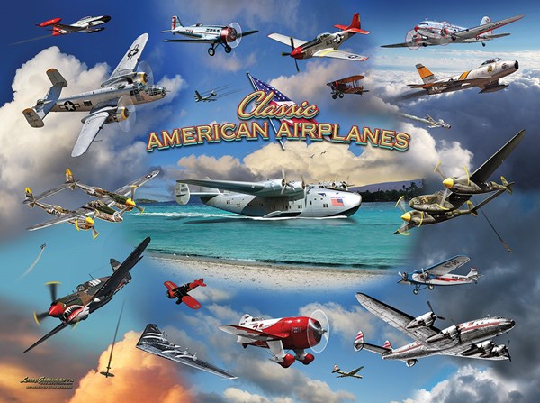 SunsOut (24526) - Larry Grossman: "Classic American Planes" - 1000 piezas