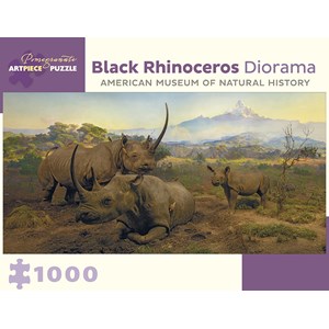 Pomegranate (AA955) - "Black Rhinoceros Diorama" - 1000 piezas