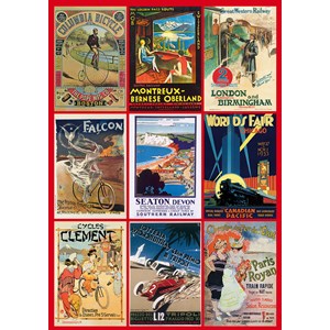 Piatnik (547546) - "Vintage Transport Posters" - 1000 piezas