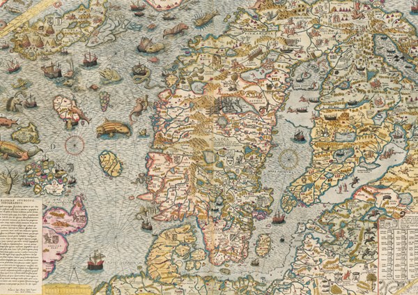 Piatnik (545641) - "Carta Marina, 1572" - 1000 piezas