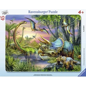Ravensburger (06633) - "Dinosaurs at Dawn" - 45 piezas