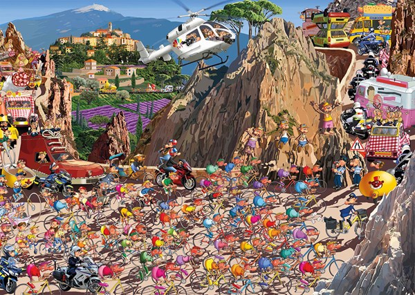 Piatnik (548246) - François Ruyer: "Bicycle Race" - 1000 piezas