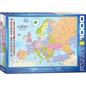 Eurographics (6000-0789) - "Map of Europe" - 1000 piezas