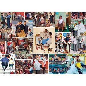 MasterPieces (71621) - Norman Rockwell: "Rockwell Collage" - 1000 piezas