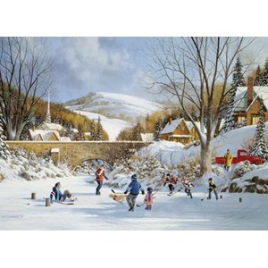 Cobble Hill (80059) - "Hockey on Frozen Lake" - 1000 piezas