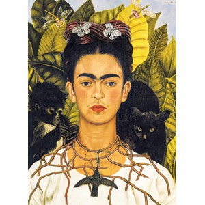 Eurographics (6000-0802) - Frida Kahlo: "Self-Portrait with Thorn Necklace and Hummingbird" - 1000 piezas