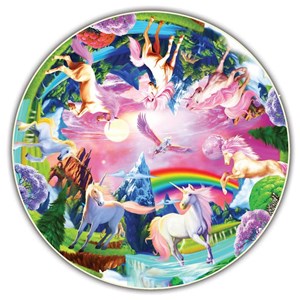 A Broader View (393) - "Unicorn Bliss (Round Table Puzzle)" - 50 piezas