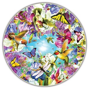 A Broader View (412) - "Hummingbirds (Round Table Puzzle)" - 500 piezas