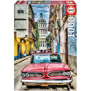 Educa (16754) - "Vintage Car In Old Havana" - 1000 piezas