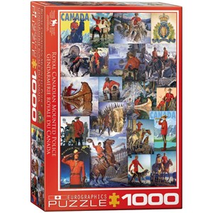 Eurographics (6000-0777) - "Royal Canadian Mounted Police, Collage" - 1000 piezas