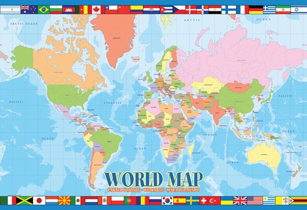 Eurographics (6100-1271) - "World Map" - 100 piezas