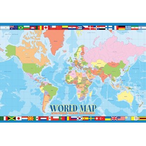 Eurographics (6100-1271) - "World Map" - 100 piezas