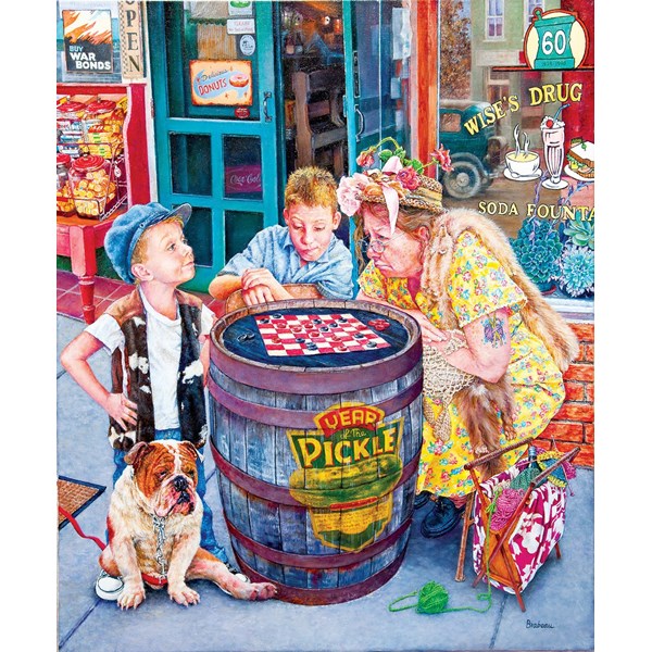 SunsOut (44262) - Susan Brabeau: "Playing Checkers" - 1000 piezas