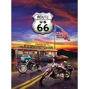 SunsOut (37122) - Greg Giordano: "Route 66 Diner" - 1000 piezas