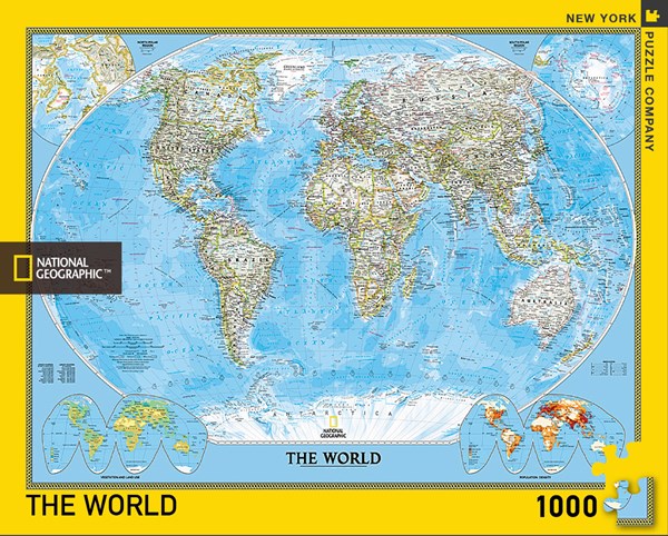 New York Puzzle Co (NPZNG1601) - "The World" - 1000 piezas