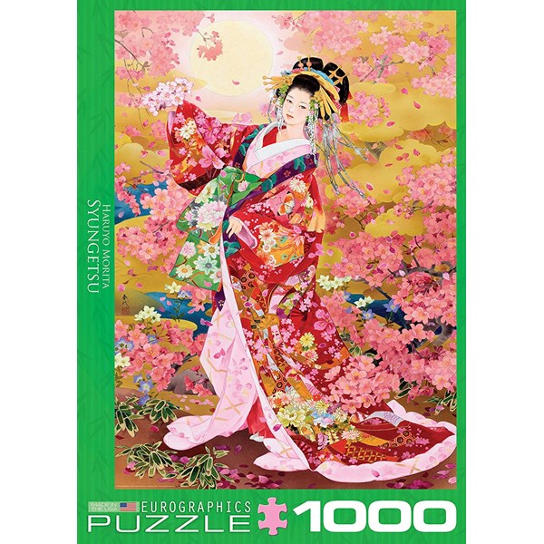 Eurographics (6000-0984) - Haruyo Morita: "Syungetsu, Pink Cherry Blossoms" - 1000 piezas