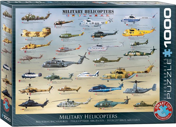 Eurographics (6000-0088) - "Military Helicopters" - 1000 piezas