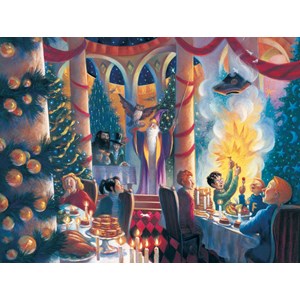 New York Puzzle Co (NPZHP1609) - "Christmas at Hogwarts, Harry Potter" - 500 piezas