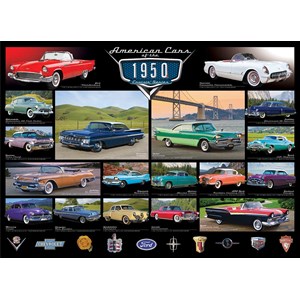 Eurographics (6000-0676) - "American Cars of the 1950's" - 1000 piezas