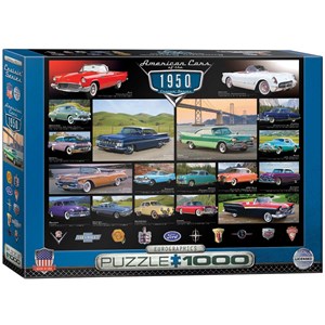 Eurographics (6000-0676) - "American Cars of the 1950's" - 1000 piezas