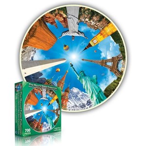 A Broader View (362) - "Legendary Landmarks (Round Table Puzzle)" - 500 piezas