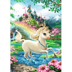 Ravensburger (08765) - Dona Gelsinger: "Unicorn Castle" - 35 piezas