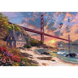 Jumbo (18333) - Dominic Davison: "Golden Gate Bridge" - 1000 piezas