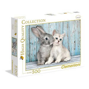 Clementoni (35004) - "Cat & Bunny" - 500 piezas