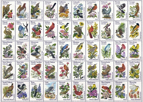 Ravensburger (13224) - "50 Bird Stamps" - 300 piezas