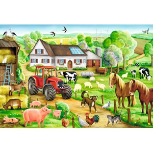 Schmidt Spiele (56003) - "Merry Farmyard" - 100 piezas
