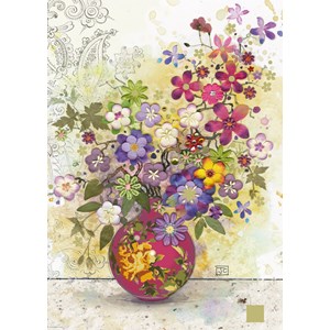 Heye (29664) - Jane Crowther: "Pink Vase" - 1000 piezas